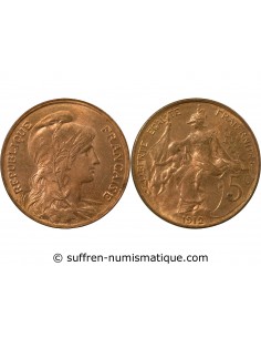 5 Centimes Bronze 1912 A Paris