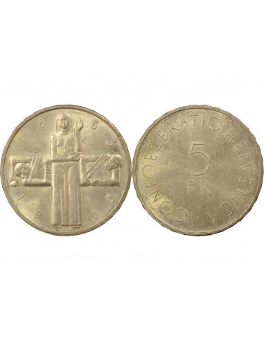 Suisse 5 francs Argent 1963 Berne