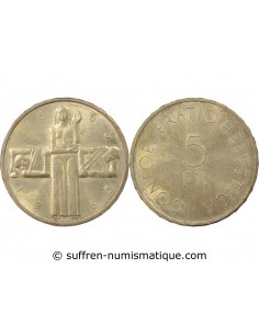 Suisse 5 Francs Argent 1963 Berne
