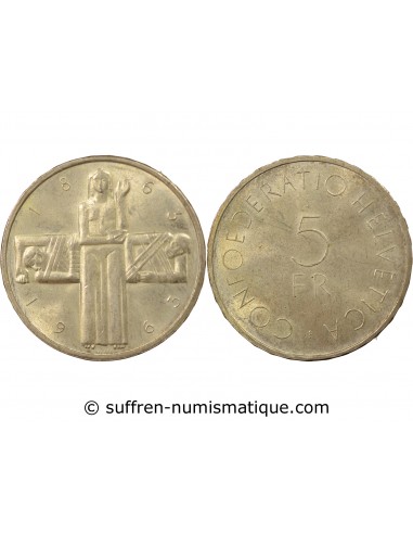 Suisse 5 francs Argent 1963 Berne