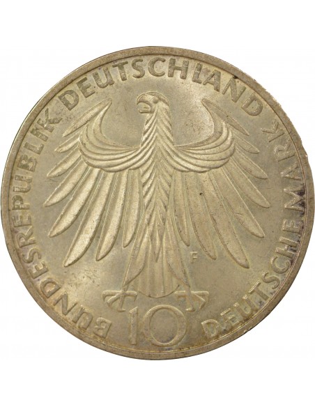 Allemagne 10 Mark Argent 1972 F Stuttgart