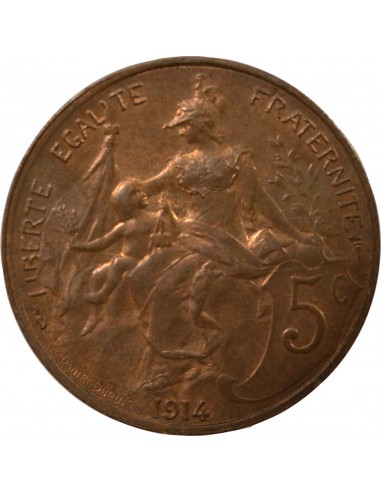 5 Centimes Bronze 1914 A Paris