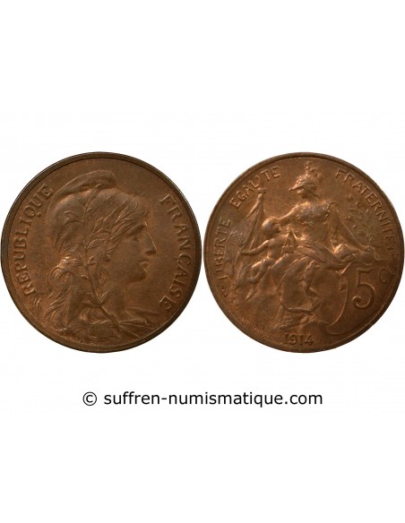 5 Centimes Bronze 1914 A Paris