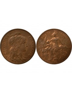 5 Centimes Bronze 1914 A Paris 2