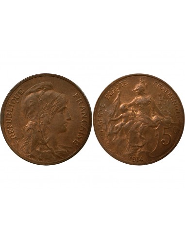 5 Centimes Bronze 1914 A Paris