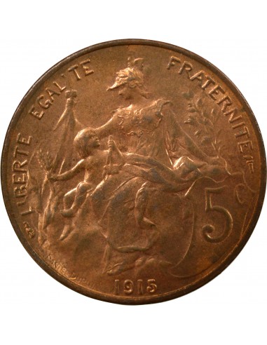 5 centimes Bronze 1915 A Paris