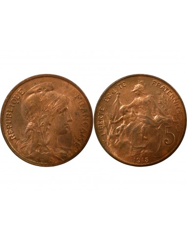 5 centimes Bronze 1915 A Paris