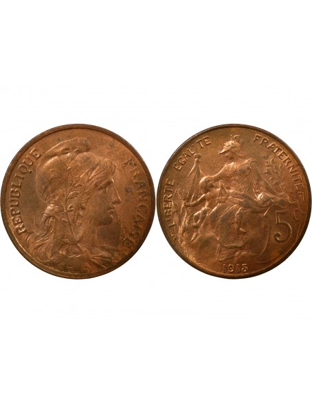 5 centimes Bronze 1915 A Paris