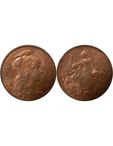 5 Centimes Bronze 1916 A Paris