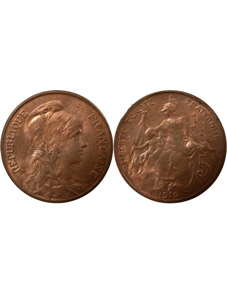 5 Centimes Bronze 1916 A Paris