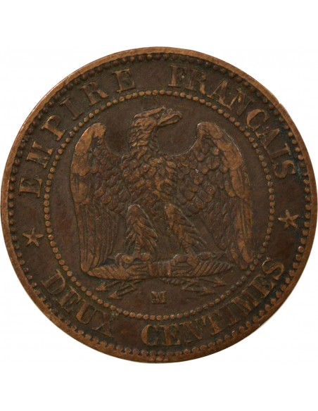 Napoléon III 2 centimes Bronze 1855 MA Marseille