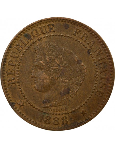 2 Centimes Bronze 1888 A Paris