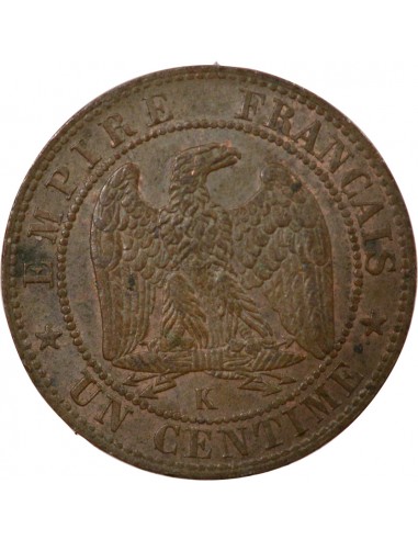 Napoléon III 1 centime Bronze 1861 K Bordeaux