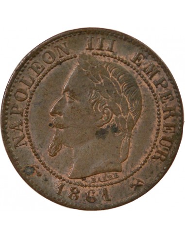Napoléon III 1 centime Bronze 1861 K Bordeaux