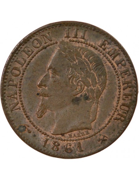 Napoléon III 1 centime Bronze 1861 K Bordeaux