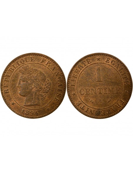 1 centime Bronze 1894 A Paris