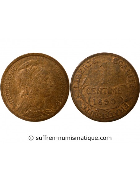 1 centime Bronze 1899 A Paris