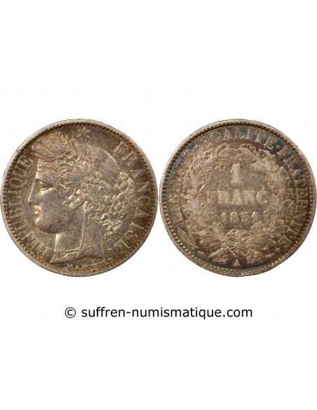 1 franc Argent 1851 A Paris