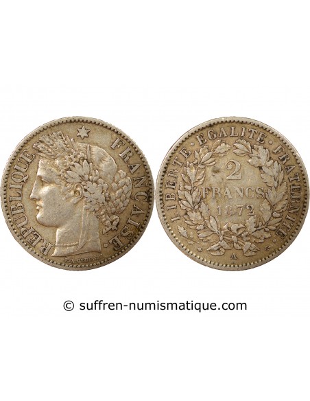 2 francs Argent 1872 A Paris