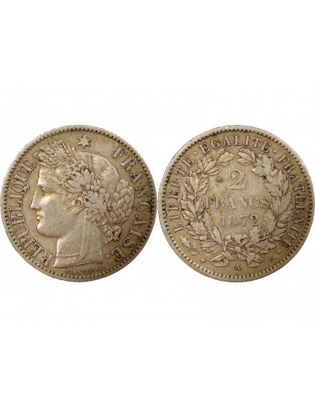 2 francs Argent 1872 A Paris