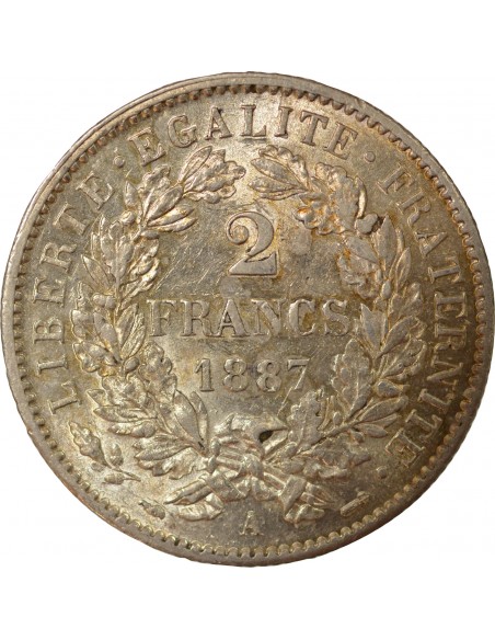 2 francs Argent 1887 A Paris