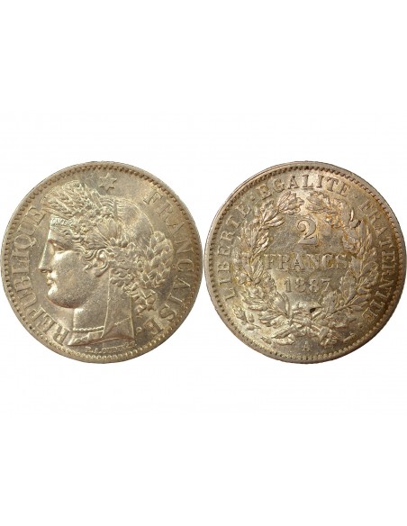 2 francs Argent 1887 A Paris