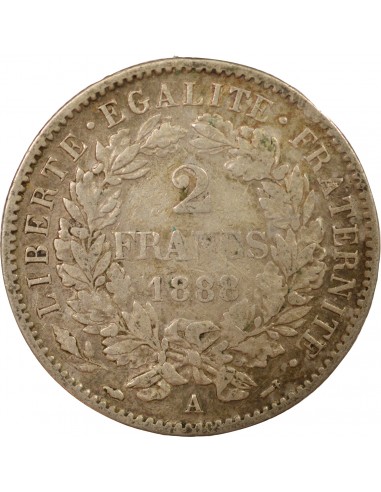 2 francs Argent 1888 A Paris