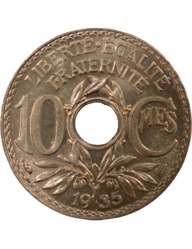 10 centimes Cupronickel 1935 A Paris