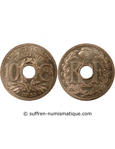 10 centimes Cupronickel 1935 A Paris