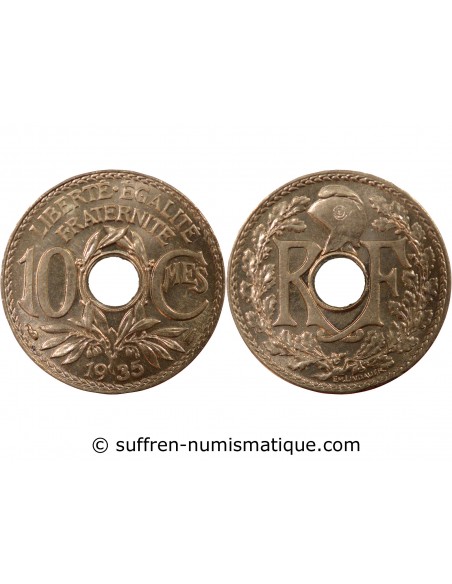 10 centimes Cupronickel 1935 A Paris