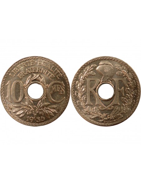 10 centimes Cupronickel 1935 A Paris