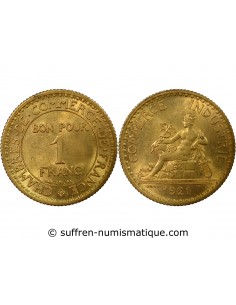 1 franc Cuivre-Aluminium 1921 A Paris