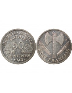 50 centimes Aluminium 1943 A Paris 2