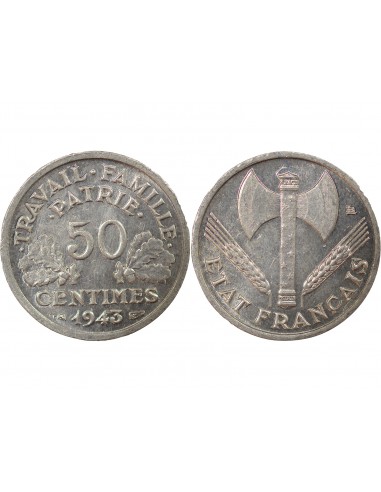 50 centimes Aluminium 1943 A Paris