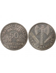 50 centimes Aluminium 1943 A Paris 2