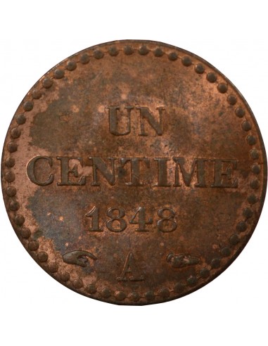 1 centime Bronze 1848 A Paris