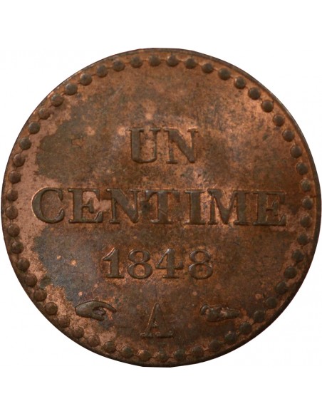 1 centime Bronze 1848 A Paris