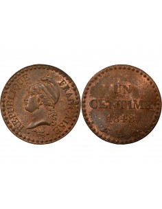 1 centime Bronze 1848 A Paris 2