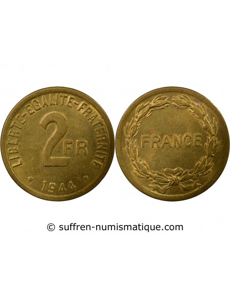 2 francs Bronze-Alu 1944 Philadelphie