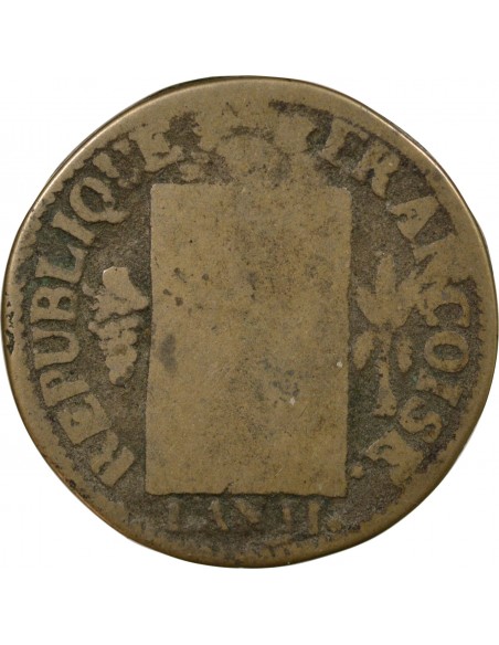 Louis XVI Sol dit à la table de loi Métal de Cloche 1793 BB Strasbourg