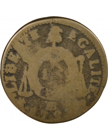 Louis XVI Sol dit à la table de loi Métal de Cloche 1793 BB Strasbourg