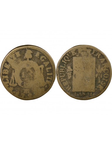 Louis XVI Sol dit à la table de loi Métal de Cloche 1793 BB Strasbourg