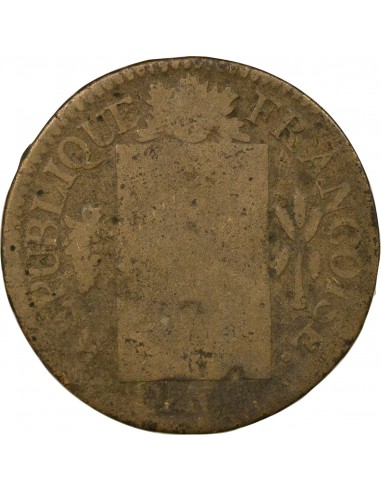 Louis XVI 1 sol Métal de Cloche 1793 BB Strasbourg