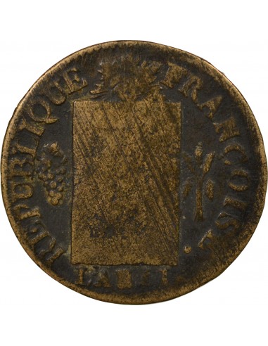 Louis XVI 1 sol Métal de Cloche 1793 Arras