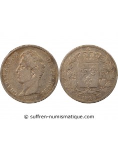 CHARLES X - 5 FRANCS ARGENT 1828 W LILLE