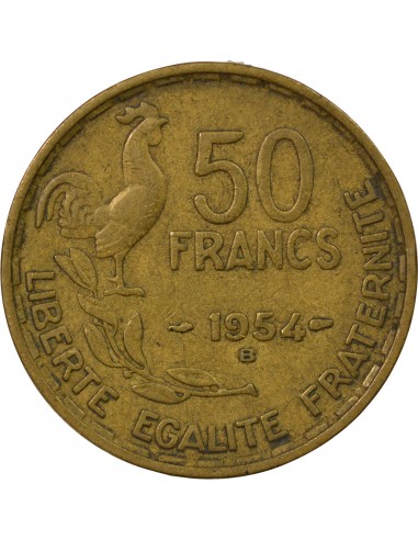 50 Francs Bronze-Alu 1954 B Beaumont - Le Roger