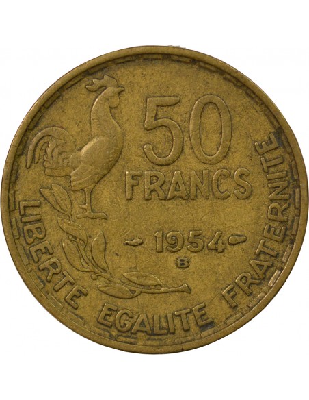 50 Francs Bronze-Alu 1954 B Beaumont - Le Roger