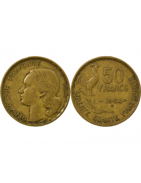 50 Francs Bronze-Alu 1954 B Beaumont - Le Roger