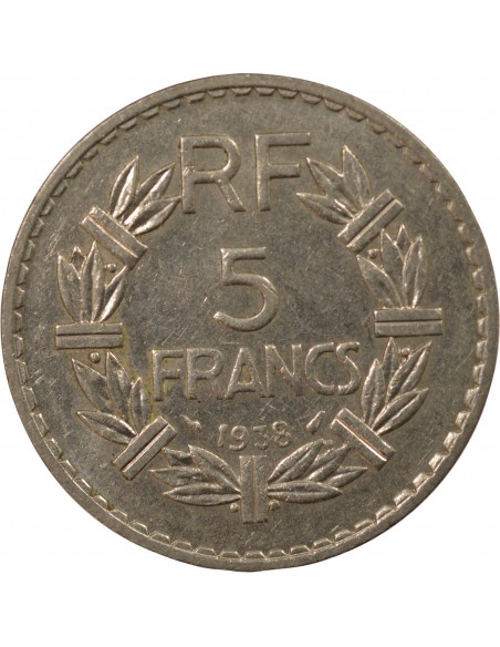 5 francs Nickel 1938 A Paris