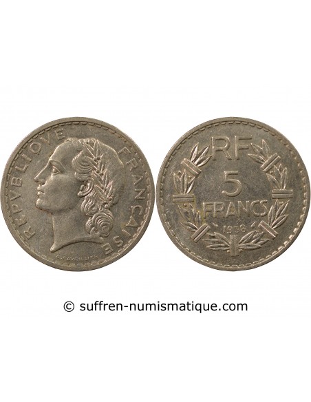 5 francs Nickel 1938 A Paris
